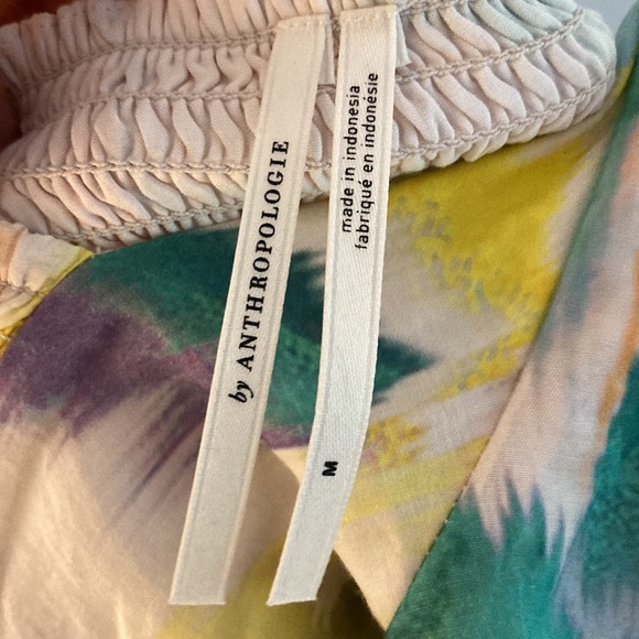 ANTHROPOLOGIE rainbow abstract print party dress, size medium - Picture 6 of 14